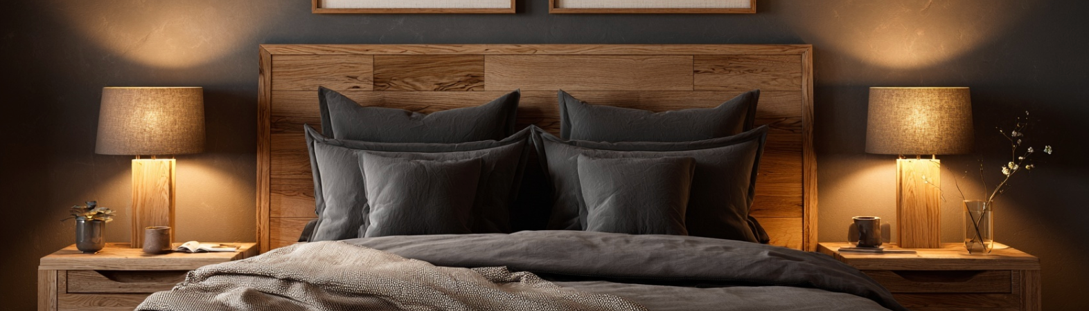 bois lampe de chevet 