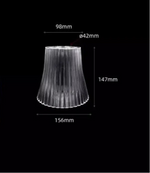 Abat jour pour lampe de chevet transparent - Vignette | Aura Douce 