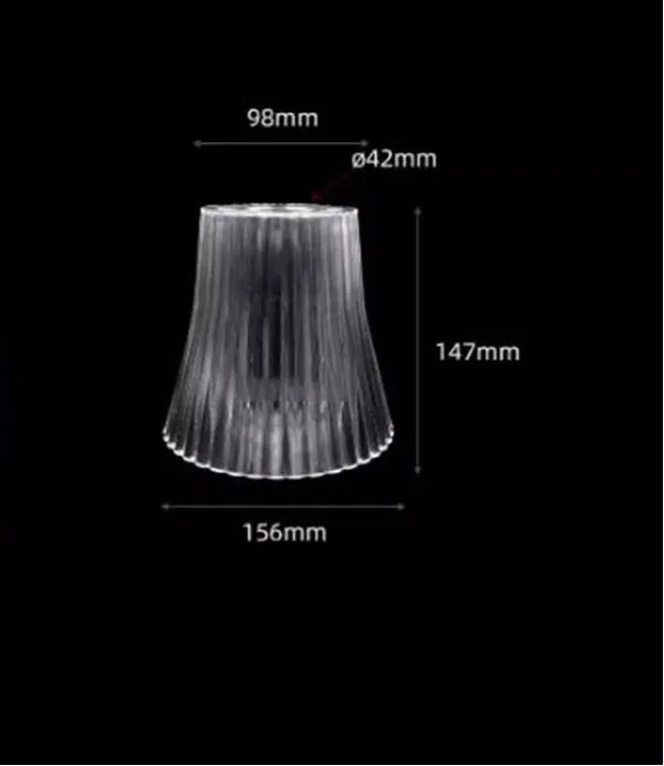 Abat jour pour lampe de chevet transparent